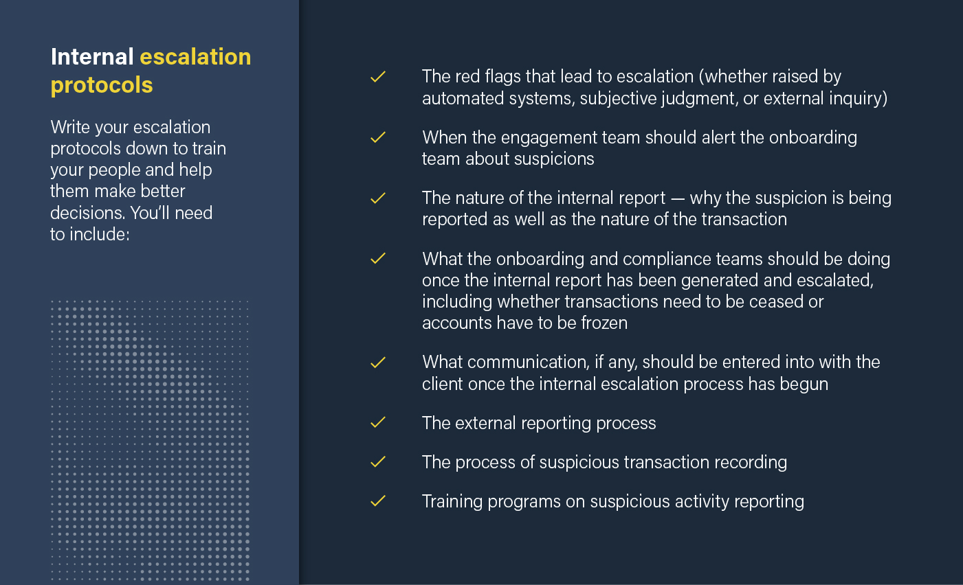 Internal escalation protocols