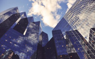 View of the sky with skyscrapers